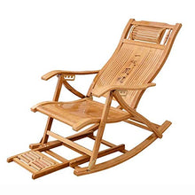 KaidanAdult Siesta Sedia a Dondolo Semplice e Moderna Sedia a Dondolo in Legno, Sedia a Sdraio per Anziani, Pausa Pranzo Pieghevole per Le Vacanze estive, Sedia a Sdraio Portatile Singola Piccola per