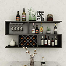 Porta Bottiglie da Vino Portabottiglie per Vino Legno parete cremagliera del vino, bottiglie di vino e Calici Bicchieri, bagagli for la cucina, sala da pranzo, Bar, Wine Cellar Scaffale per Vino Porta