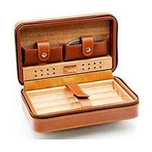 SMEJS Leggero humidor Portatile - Cigar Box in Pelle umidificatore da Viaggio Vassoio Estraibile (Color : Black)