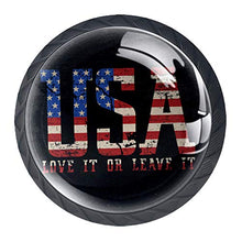 Bandiera americana (3) 4 PCS Pomelli per Porta, Pomolo per Mobile, Pomelli per Mobili con Viti, Maniglia per Armadietto, Pomelli per Porta, Pomelli per Cassetti per Porta, Armadio, Cassetto e Credenza