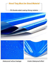 sknonr Telo Resistente Telo PE Spesso Telo Impermeabile Blu Telo di Copertura di qualità Premium for Campeggio all'aperto (3 x 4 m) 9 ft x 13 ft