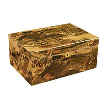 Scatola per Sigari in Stile Cinese Scatola per Sigari in Legno di Cedro Vernice per Pianoforte con Igrometro Elettronico Humidor Stile Dipinto Antico Materiale in Legno di Cedro