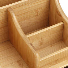 Fdit Organizer da Tavolo, Scatola di immagazzinaggio Multifunzionale Organizer da Tavolo in bambù Telecomando per Cosmetici con cassetto per riporre Piccole Forniture per Ufficio