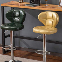 Posto a sedere Sedia alta Sgabello Sgabelli Sedia con PU schienale del sedile regolabile in altezza di sollevamento su ruote for la prima colazione Ristorante Bar |Café Bar Stool cromato Piastra Max B