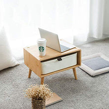 LYHY Nest of Tables Tavolino da caffè Bianco Tavolini da Salotto Comodino in Legno Comodino in Legno con 2 cassetti e portaoggetti, Comodini Alti Moderni per Camera da Letto Comodino, 645 mm