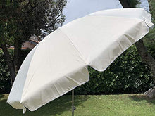 MLI Ombrellone Ecru a 10 Stecche da Giardino o Spiaggia da 250 cm Deluxe 250102730DEL, Poliestere, Orientabile e Regolabile in Altezza e Con Sistema di Apertura/Chiusura di sicurezza