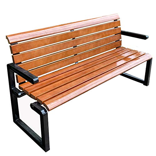 Panchina da terrazza panchina da esterno, Panca da giardino per il tempo libero con protezione solare anticorrosiva con schienale e braccioli, Può ospitare 2-3 persone, adatto per giardini e ospedal