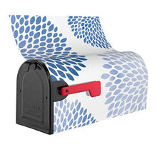 Moderna petali di fiori blu dal design unico per cassetta delle poste, copertura per cassetta postale per giardino, giardino, cortile, dimensioni standard, 53 x 45 cm