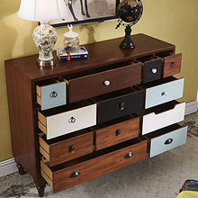 ZzheHou Cassettiera in Massello Verniciato Cassetti Armadietti Soggiorno Paese da Letto Sei Cassetti Mobili Robusto Durevole Semplice E Grazioso (Color : Brown, Size : 120x40x91.5cm)