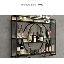 Portabici per Vino, Home Bar Parete Appeso A Portata di Vino Stoccaggio in Ferro Battuto Espositore in Ferro Battuto per Vino Bianco,Nero