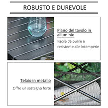 Outsunny Tavolo da Campeggio Picnic Pieghevole, Salvaspazio e Arrotolabile con Borsa da Viaggio, Nero 70x70x69cm