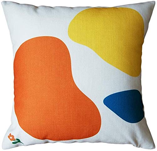 Giardino Cuscino del Sedile Cuscineria Esterna Impermeabile, 45 Centimetri Decorativo tiro Cuscino con federe Piazza Copertura Esterna for del sofà Cuscino di Seduta (Color : Orange)