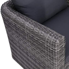vidaXL Set Divani da Giardino 6pz con Cuscini Funzionale Impermeabile Facile da Pulire Modulare Resistente Rustico Sofà Divanetti in Polyrattan Grigio
