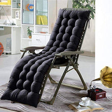 Materassino per Sdraio Casa 130 CM, Cuscini Lounge Chair Cuscino Imbottito per Sedia A Sdraio Cuscino Panca per Poltrona Sdraio Relax da Casa E Giardino (Senza Chair) (155 * 48 * 8 Cm, Nero)