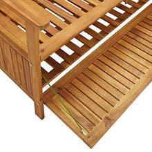 Festnight Cassapanca da Giardino, Cassapanca Contenitore, Panca Contenitore, Panchina da Esterno, in Legno Massello di Acacia 170 cm