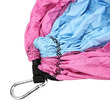 SALUTUYA con Upgrade Tied Rope Hammock Swing Chair Portatile, per Viaggi in Campeggio all'aperto(Light Blue Powder)