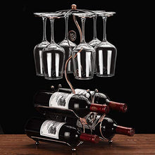 Controsoffitto Vino Cremagliera Di Vetro 19 Pollici 6 Bottiglia Freestanding Cremagliera Del Vino Appeso 6 Gancio Portabicchieri Da Vino Soggiorno Bar Cucina Art Déco Cremagliera Del Bicchiere Di Vino