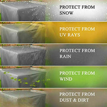 HSGAV Copertura per Mobili da Giardino Copertura Tavolo Giardino Piazza Telo Copritavolo Esterno Impermeabile Copertura Protettiva per Tavoli Mobili Sedie Copertina Grigio,160×160×80cm