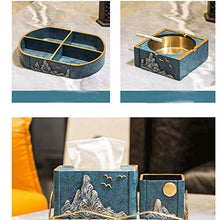 BJYYXF Cassetto da tavola da Tavolo in Resina del Sigaro, Titolare di Cenere Quadrato Blu Nero, Pezzo Singolo/a Due Pezzi Set, per Patio/Esterno/Indoor/Arredamento per la casa Facile Pulito Coperto B