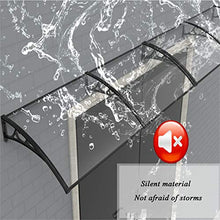 LINGZE Tettoia per Porta Patio Esterno Anteriore Finestra Posteriore Neve Pioggia Portico Ombra Tenda da Sole Riparo Copertura Protettiva per Tetto （Dimensioni: 80 x 200 cm