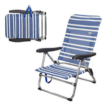 Aktive 62601 – Sedia da spiaggia pieghevole bassa, 5 posizioni, 61 x 50 x 85 cm