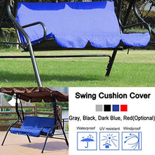 Emoshayoga Cuscino per Altalena da Esterno per Altalena per Patio da Giardino(Dark Blue (Supplier Specification: Blue), 12)