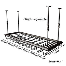 HY-WWK Portabottiglie Regolabile e Portabottiglie da Appendere a Soffitto Portabottiglie Di Vino in Stile Europeo Universale in Ferro per Bar Cucina Club Rack Tidy Convenience,150 cm (59,1 Pollici）,1