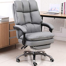 Sedia Gaming Ergonomic Piedini in Nylon, Sedia Gaming con Poggiapiedi, Sedia da Gioco Grande e Alta per Adulti, E-Sports Sedie da Gaming,Grigio