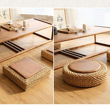 LTINN Spessi Cuscini Tatami in Rattan Intrecciati a Mano, Cuscini sul Pavimento sul Balcone del Soggiorno, superfici dei sedili in Pelle in Materiale vegetale Naturale, tappetini da Meditazione