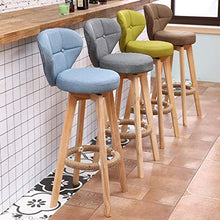 XIN CHANG LWH Sgabelli da Bar in Legno, con Schienale Sgabello Alto da Casa Sedia da Salotto Bancone da Cucina per La Colazione Sgabelli da Bar per La Casa Decorazione di Mobili(Color:P)