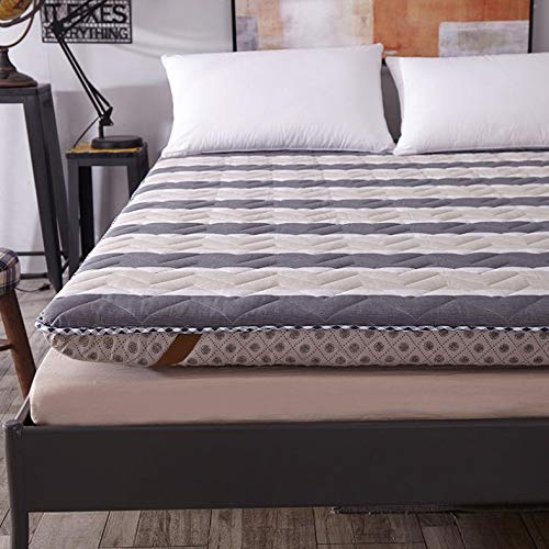 Nileco Materassino Trapuntato,Non-Slip Coprimaterasso Giapponese Roll Up Materasso Morbido Tatami Materasso da Terra Addensare Materasso Futon Traspirabilità-f Gemello