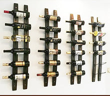 Linex, portabottiglie da parete in legno, per 6 bottiglie di vino, da parete, per casa
