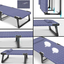XJAXY Pieghevole Letto Pieghevole per Adulti, Pieghevole Extra Ospite Letto con Antiscivolo Rilievo del Piede, Portatile Piega in su Robusto Telaio, Ospite Letto Pieghevole Letti