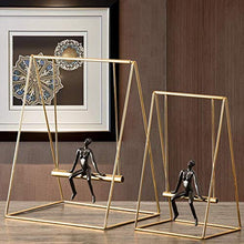 YXYOL Creative Personalized Swing Ornaments Scultures, Soggiorno Cabinet TV Armadio per Vino Caratteri di Vino Metallo Iron Gioielli Ornamenti Casa Camera da Letto,S