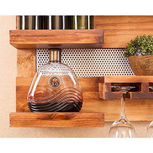 PZW Semplice e Creativo Scaffale per Vino Legno Massiccio Appeso a Parete Ripiano Bancone Bar Portabottiglie per Vino Ristorante Soggiorno Decorazione Murale