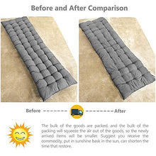Enjoygoeu Cuscino per Panca Cuscino con Schienale Panchine da Giardino Soffice e Comodo,Cuscino per Panca Lungo e Imbottito con Spalliera,100 x100 cm e 100cm x 150cm -Grigio (100cm x 150cm)