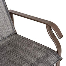 giordano shop Dondolo 2 Posti da Giardino 81x148x100 cm con Tavolino in Ferro e Textilene Marrone