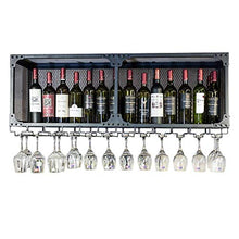 Squisito Portabottiglie Peaceip Wind Industriale Ferro Battuto Mensola in Ferro Battuto Capovolto Porta Bicchiere da Vino Barra Appesa (Dimensioni: 120CM)