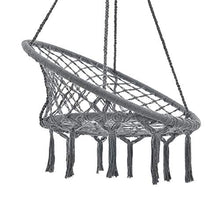 Poltrona Sospesa - Altezza Completa 140 cm - Altalena Relax Poltrona Appendibile con Carico Max. 150 kg Poltrona Sospesa per Interno/Esterno - Grigio Scuro