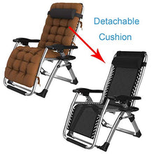 SHUAIIJUAN Sedia per il tempo libero domestico s - pieghevole Reclining sedie a sdraio da giardino in acciaio poltrone reclinabili telaio con Brown Cuscino Patio Conservatorio Camping Beach Deck