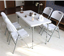 Tavolo da campeggio Tavolo pieghevole da 1,2 m multiuso (4ft) - Tavolo da campeggio da picnic per Catering, Camping, BBQ Party, Attività per interni all'aperto, semplice scrivania moderna Altezza rego