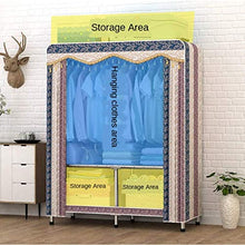 MKXF Armadio Pieghevole Armadio Semplice in Stoffa Struttura Interamente in Acciaio Affitto dormitorio Camera da Letto Armadio Semplice