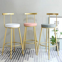 LIYIN-Sedie Sedia da Pranzo Sgabelli Alti Sgabello da Bar Moderno con Schienale, bancone Cucina da Pub, poggiapiedi Alto, sgabelli Altezza: 55/65/75 cm