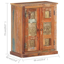 vidaXL Credenza Decorata con Buddha 60x35x75 cm in Legno di Recupero