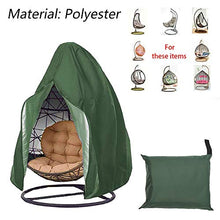 harupink Copertura per Sedia a Dondolo con Coulisse,Fodera Protezione Universale per Sedia Sospesa a Uovo Copri Sedia da Giardino Impermeabile Antipolvere Anti-UV 210D (Verde, 115*190CM #B)