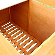 Tidyard Baule Cassapanca da Giardino in Legno, Contenitore da Esterno Multiuso, Tetto Impermeabile, Marrone 126x72x72 cm cm
