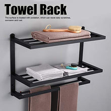 Portasciugamani Nero, portasciugamani in Materiale Alluminio Spaziale, per Bagno, Toilette, Camera da Letto, Cucina, Palline da Bagno sospese in Piscina, Fasce per Capelli, Bagno con Doccia