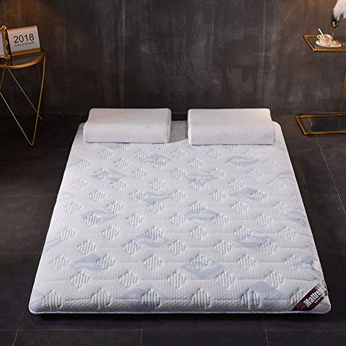 zyl Materasso Tatami Morbido Materassino Pieghevole Anti-Scivolo Tappetino per Dormire Giapponese Futon Portatile per Campeggio Singolo Doppio Soggiorno (Colore: A Dimensioni: Queen: 150x200cm)