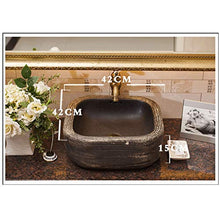 lilili Lavabo da Appoggio Lavabo D'Appoggio Ovale per Bagni Adatto A, Hotel, Bagno, Famiglia, Hotel,Wash Basin Lavabo 42x42x15cm (Color : No Accessories)