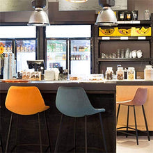 GYPPG Sgabello Moderno per Colazione/Pranzo, Sgabello Bar in Velluto di Ferro con Schienale e poggiapiedi, Adatto per Bar, ristoranti, caffè, Pub, Reception, casa